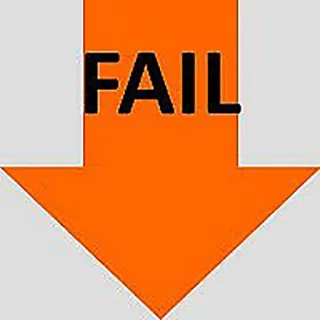 😑 FAIL Fallimento, Freccia, Giù, Errore, Sconfitta telegram sticker