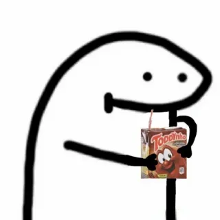 🐣 Todinho Todinho, Mleko czekoladowe, Napój, Flork, Kreskówka, Picie, Humor telegram sticker