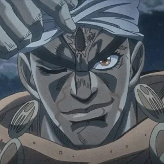 😉 Muhammad Avdol JoJo's Bizarre Adventure 애니메이션, 죠죠의 기묘한 모험, 무함마드 압둘, 캐릭터, 스탠드 유저, 마법, 악당 telegram sticker