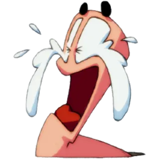😭 piangere, triste, emozionale, cartone animato, verme telegram sticker
