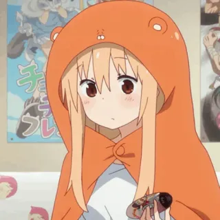 ✨ Umaru Doma Himouto! Umaru-chan Anime, Umaru, Kawaii, Lindo, Chica, Manga, Sudadera con capucha telegram sticker