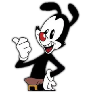 👍 Wakko Warner Animaniacs cartone animato, Animaniacs, Wakko Warner, personaggio, divertente, pollice in su, positivo telegram sticker