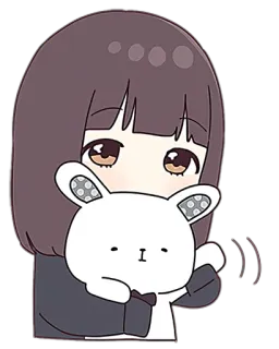 👋 anime, girl, bunny, cute, cartoon telegram sticker