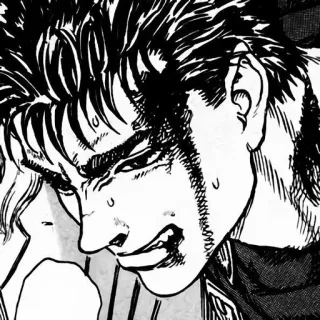 🗡️ Guts Berserk อนิเมะ, มังงะ, นักรบ, ดาบ, ต่อสู้ telegram sticker