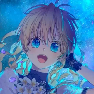 💙 Anime, Manga, Cartoon, Illustration, Charakter, Mädchen, Süß whatsapp sticker