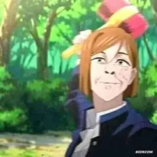 🔨 Nobara Kugisaki Jujutsu Kaisen Anime, Divertente, Meme, Jujutsu Kaisen, Nobara Kugisaki whatsapp sticker