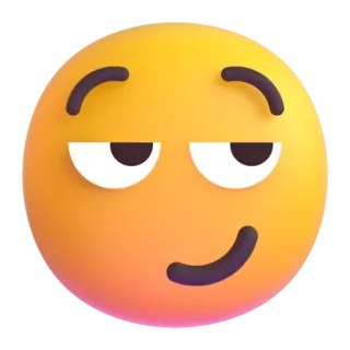 😉 ยิ้มเยาะ, อิโมจิ, ยิ้ม, หน้า, สีเหลือง telegram sticker