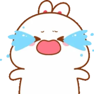 🐰 crying, sad, bunny, cute, sticker, emotion telegram sticker