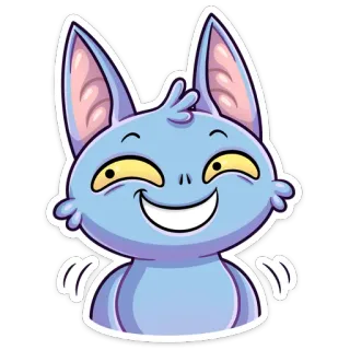 😅 chat, créature, animal, dessin animé, joyeux, souriant telegram sticker