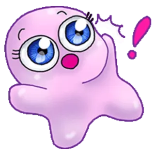 🙀 mono, dibujos animados, personaje, rosa, mancha, kawaii telegram sticker