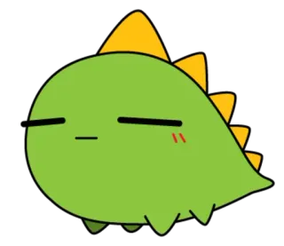 😑 динозавр, милый, мультяшный, животное, зеленый, рептилия telegram sticker