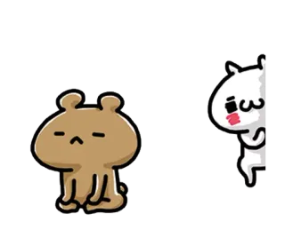 💞 animales, mono, dibujos animados, pegatina telegram sticker