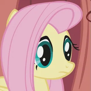 😐 Fluttershy My Little Pony poni, imut, Fluttershy, kartun, persahabatan telegram sticker