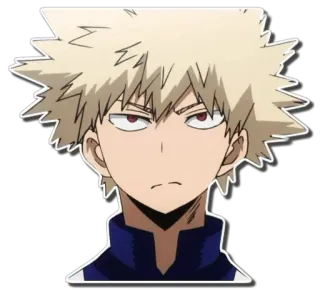 😕 Katsuki Bakugo My Hero Academia อนิเมะ, มังงะ, ฮีโร่, ระเบิด, คัตสึกิ telegram sticker