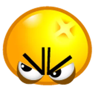😡 en colère, emoji, contrarié, fou, expression, visage, agacé whatsapp sticker