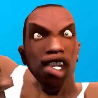 🤬 CJ Grand Theft Auto CJ, Grand Theft Auto, Video game, Personagem, Meme whatsapp sticker