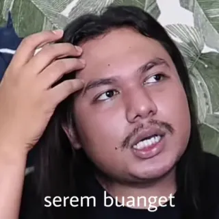 😭 serem buanget Meme, Cara, Hombre, Expresión, Pensando whatsapp sticker