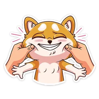 😀 cane, cartone animato, carino, meme, divertente, shiba inu, animale whatsapp sticker