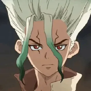 ⏱ Senku Ishigami Dr. Stone anime, Dr. Stone, Senku, scientist, serious, Ishigami, protagonist telegram sticker