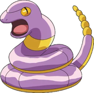 🔵 Ekans Pokémon Ekans, Pokémon, Serpent, Dessin animé, Animal, Violet, Jeu vidéo telegram sticker