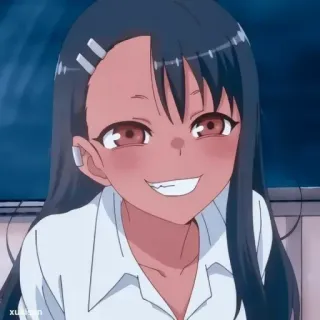 🙂 Nagatoro Don't Toy With Me, Miss Nagatoro 애니메이션, 나나시, 만화, 소녀, 웃는, 일러스트 telegram sticker