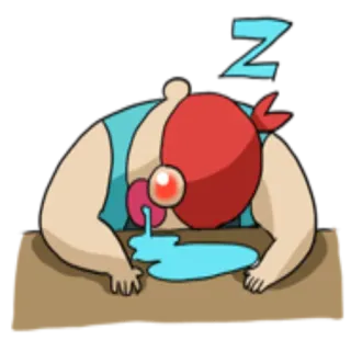 😴 Z mengantuk, tidur, kartun, lelah, zzz whatsapp sticker