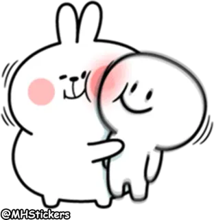 ☺️ @MHStickers cute, rabbit, character, sticker telegram sticker