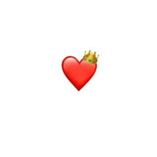 ❤️ heart, crown, emoji, love telegram sticker