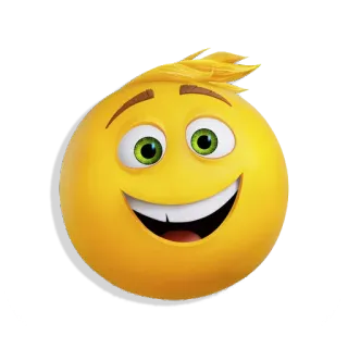 😀 Emoji, Amarelo, Sorrindo, Desenho animado telegram sticker