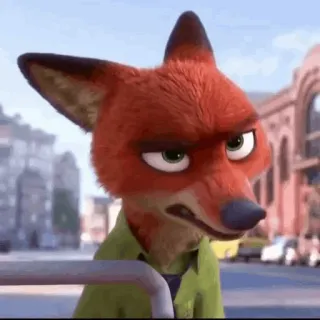 🦊 Nick Wilde Zootopia Nick Wilde, Zoomania, Fuchs, Cartoon, Disney telegram sticker