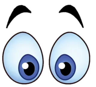 👀 mata, kartun, menatap, melihat telegram sticker
