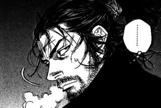 ⚔ Miyamoto Musashi Vagabond Samurái, Manga, Guerrero, Espadachín, Ronin, Histórico, Bushido whatsapp sticker
