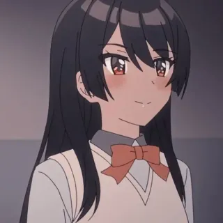 😊 Anime, Cô gái, Đồng phục học sinh, Phim hoạt hình, Nhân vật, Nụ cười telegram sticker