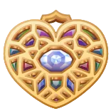 ❤️ corazón, joya, amuleto, colorido, ornamentado, decoración, vidriera whatsapp sticker