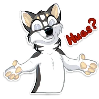 😊 Hugs? Abraços, Furry, Desenho animado, Animal, Amigável, Bonito, Perguntar telegram sticker
