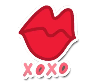 👄 xoxo bisou, amour, xoxo, câlins, baisers, sticker, salutation whatsapp sticker