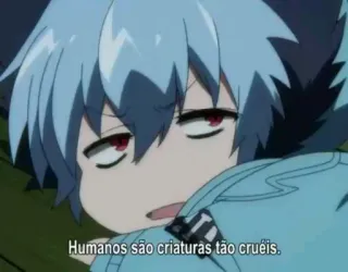 👀 Humans são criaturas tão cruéis. Anime, Cartoon, Personage, Verdrietig telegram sticker