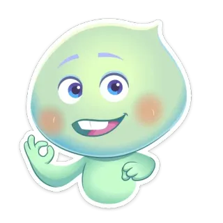 ▫️ Dessin animé, Personnage, Mignon, Ok, Animation, Souriant telegram sticker