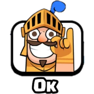 👌 Ok 骑士, 皇室战争, 好的, 手势 telegram sticker