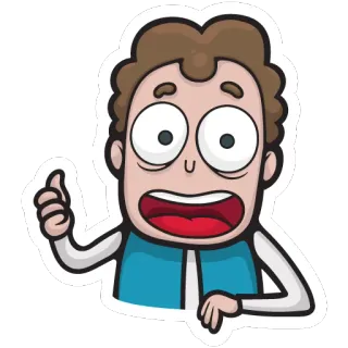 👍 卡通, 角色, 赞, 开心 telegram sticker