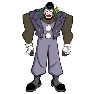 🐡 payaso, dibujo animado, personaje, disfraz, animador, circo, gracioso telegram sticker