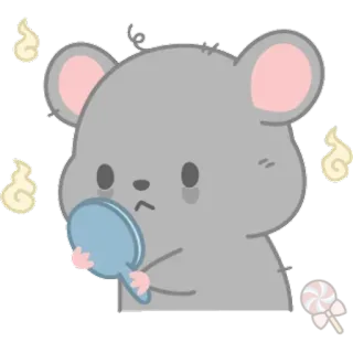 🐀 мышь, милый, животное, стикер, мультфильм telegram sticker