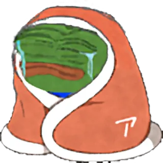 🥺 Pepe the Frog 佩佩, 青蛙, 伤心, 哭泣, 表情包 telegram sticker