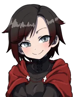 😏 Ruby Rose RWBY Anime, Dessin animé, Fanart, Ruby Rose telegram sticker
