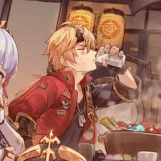 🍡 Thoma Genshin Impact Anime, Gra wideo, Genshin Impact, Thoma telegram sticker