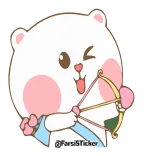 ❤ fofo, urso, seta, coração, desenho animado, animal telegram sticker