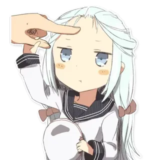 👉 anime, girl, character, cute, finger telegram sticker