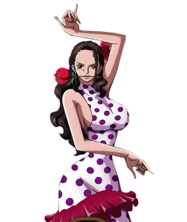 🙏 Viola One Piece Anime, One Piece, Vestido, Mulher, Espanhol whatsapp sticker