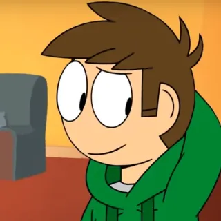 ☺️ Edd Eddsworld การ์ตูน, แอนิเมชั่น, สีเขียว, ตัวละคร whatsapp sticker