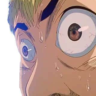 😳 anime, shock, fear, eyes, sweat telegram sticker